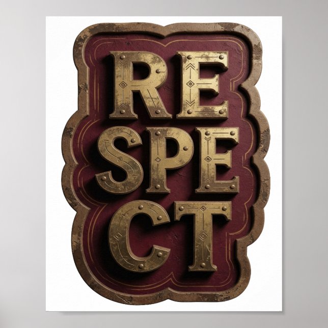 Impression Or RESPECT en Or (Devant)