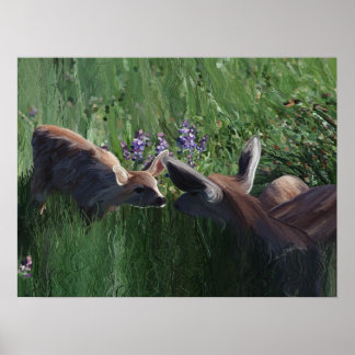 Impression papier Doe et fawn