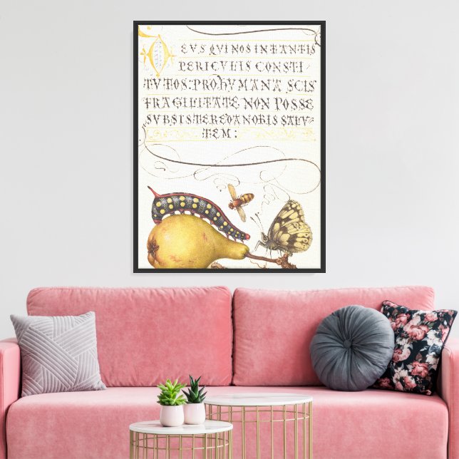 Impression papillon de calligraphie chic vintage (Insitu(Salon))