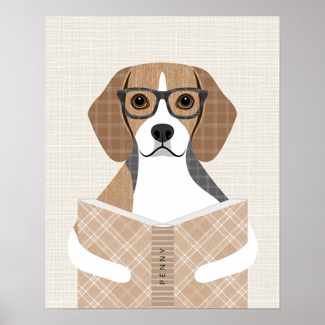 Impression personnalisée de chien Beagle (Devant)