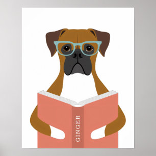 Impression personnalisée de chien Boxer