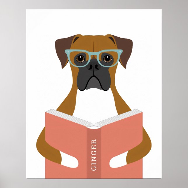 Impression personnalisée de chien Boxer (Devant)