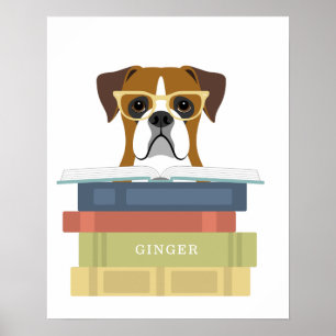 Impression personnalisée de chien Boxer