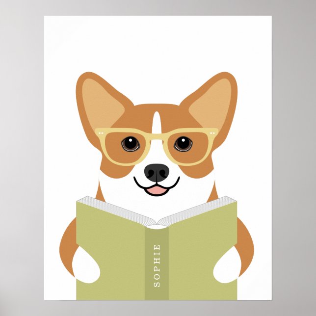Impression personnalisée de chien Corgi (Devant)