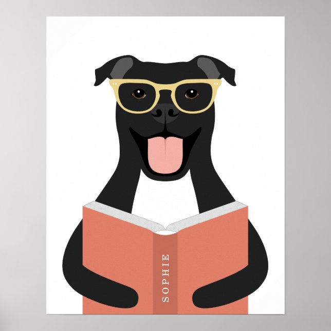 Impression personnalisée de chien Pitbull (Devant)