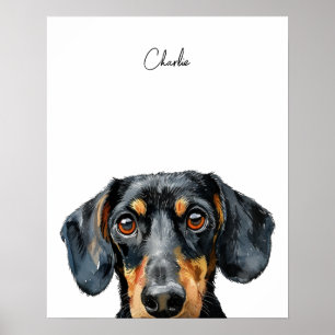 Impression personnalisée de chien teckel