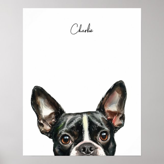 Impression personnalisée de chien Terrier de Bosto (Devant)