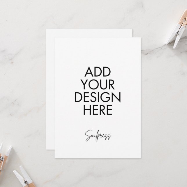 Impression personnalisée de la carte d'invitation  (Devant/Arrière en situation)