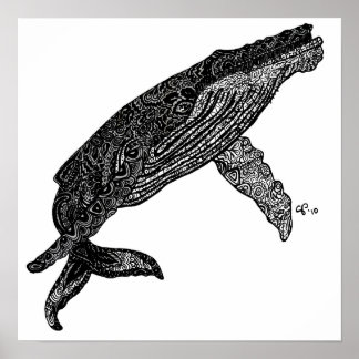 Impression personnalisée de l'art de la baleine