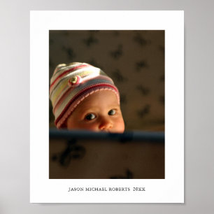 Impression personnalisée de photo et de nom de béb