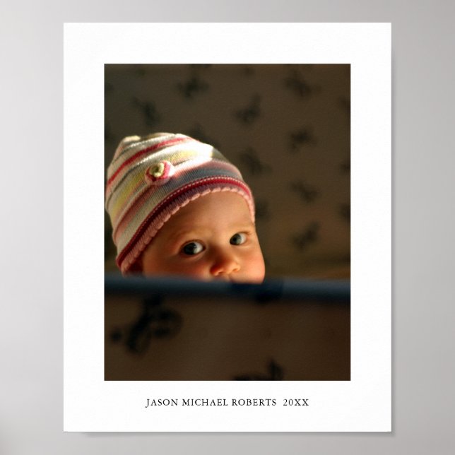 Impression personnalisée de photo et de nom de béb (Devant)