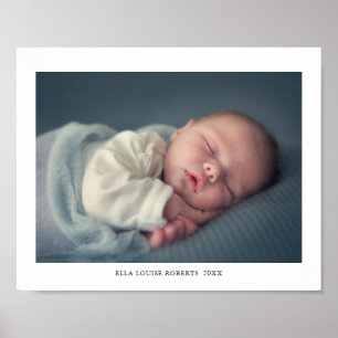 Impression personnalisée de photo et de nom de béb