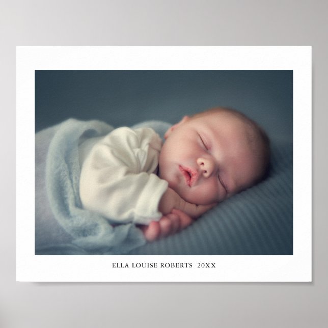 Impression personnalisée de photo et de nom de béb (Devant)