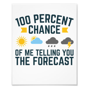 Impression Photo 100% de chance de moi vous dire la prévision