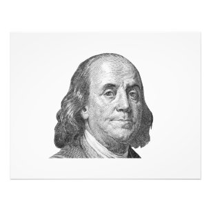 Impression Photo 100 dollars, Benjamin Franklin