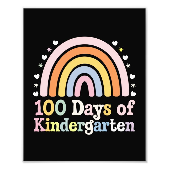 Impression Photo 100e jour d'école maternelle enseignant enfants 10 (Devant)