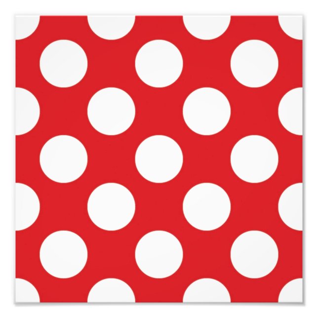 IMPRESSION PHOTO 136 RED WHITE POLKA DOTS POLKADOT (Devant)