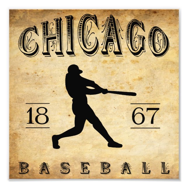Impression Photo 1867 Chicago Illinois Baseball (Devant)