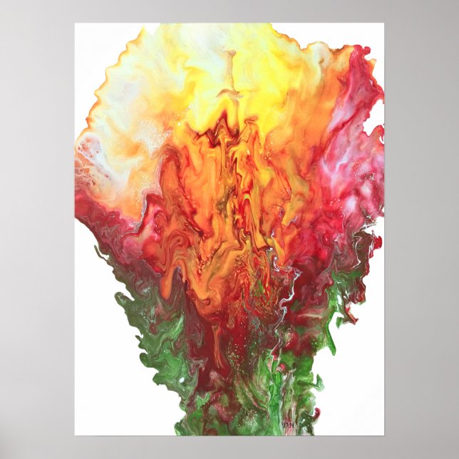 Impression photo 18"x24", fleur abstraite (Devant)
