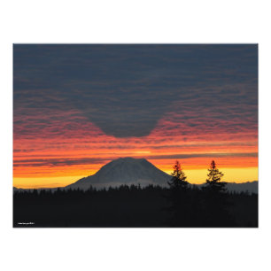 Impression Photo 18X24 Le Mont Rainier et son ombre