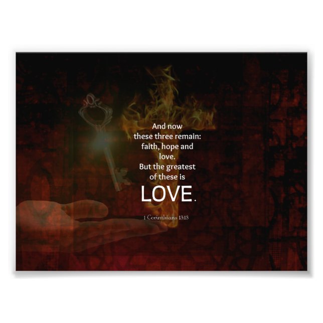 Impression Photo 1 Corinthiens 13:13 Versets de la Bible Citation s (Devant)