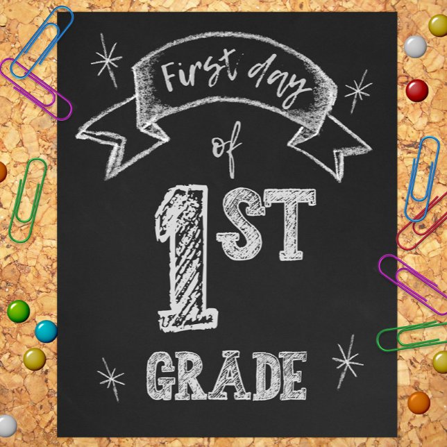 Impression Photo 1er jour de 1ère année, 1er jour Retour à l'école (Créateur téléchargé)