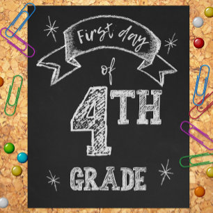 Impression Photo 1er jour de 4e année, 1er jour Retour à l'école