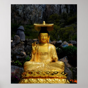 Impression photo 20x24 Bouddha doré Jeju-do Corée