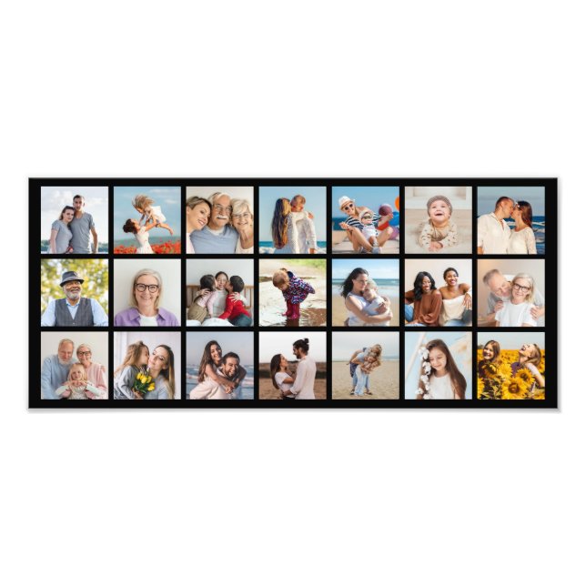 Impression Photo 21 Collage de photos couleur modifiable Élargissem (Devant)