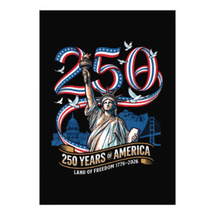Impression Photo 250 Ans Anniversaire Amérique 1776 2026