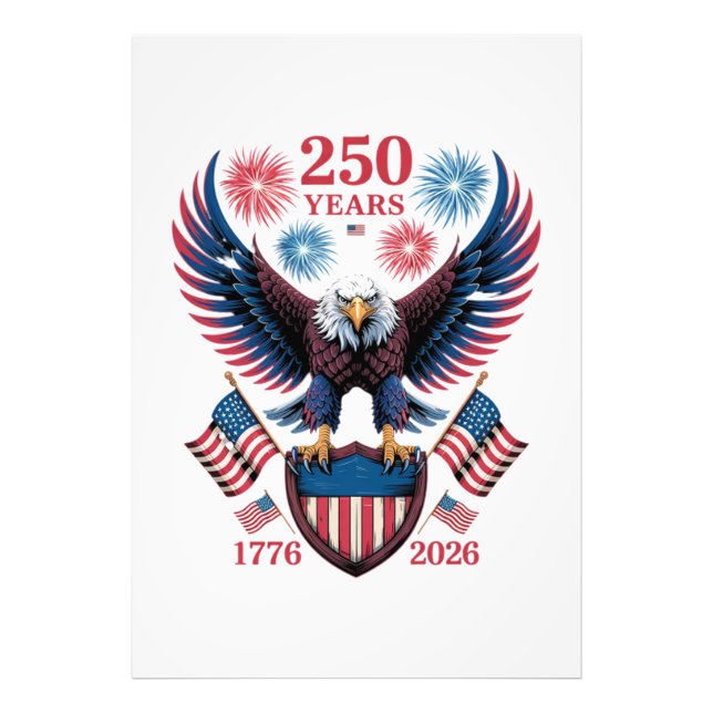 Impression Photo 250e anniversaire 250 ans États-Unis 1776 (Devant)