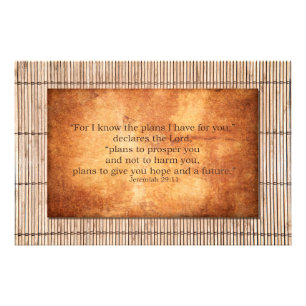 Impression Photo 29:11 de Jérémie je sais les plans que je prends