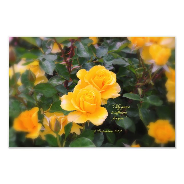 Impression Photo 2 Corinthiens 12:9 Ma grâce vous suffit. (Devant)