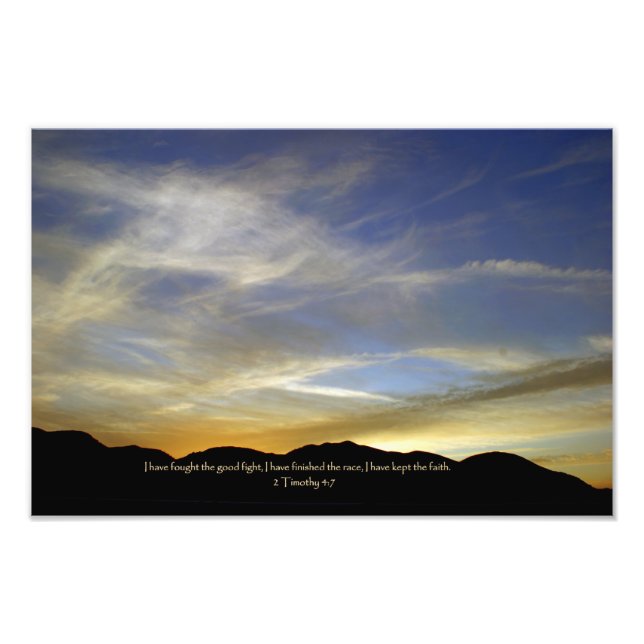 Impression Photo 2 Timothée 4:7 J'ai combattu le bon combat. (Devant)