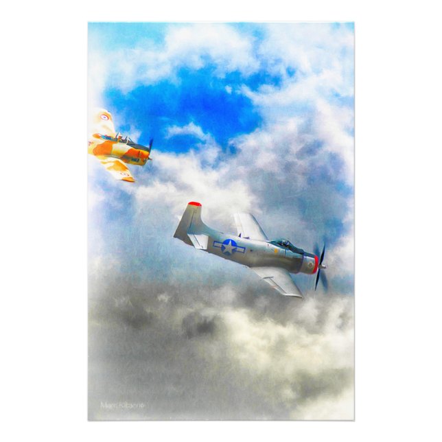 Impression Photo 2ÈME GUERRE MONDIALE Airplanes AIR FORCE RAIDERS (Devant)