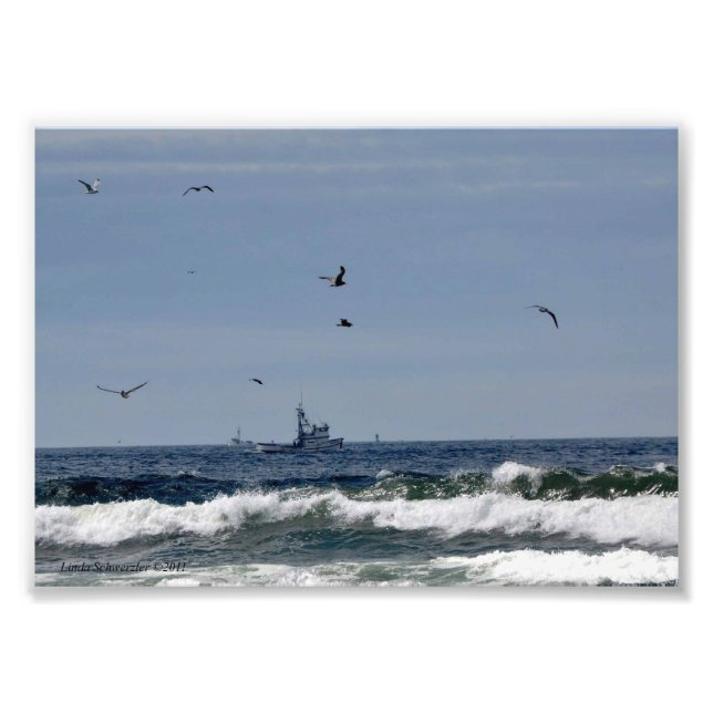 Impression Photo 5X7 Pêche dans le Pacifique (Devant)