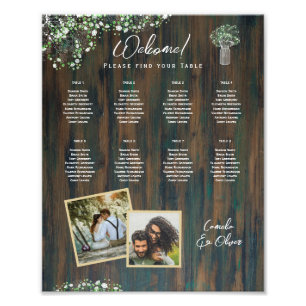 Impression Photo 8 Table SIÈGE PHOTOGRAPHIQUE Rustique en bois