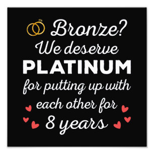 Impression Photo 8e anniversaire de mariage I - Couple drôle Bronze