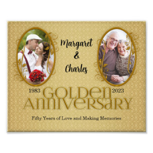 Impression Photo 8x10 50e Collage Annivsersaire d'or