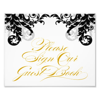 Impression Photo 8x10 Flourish Signe Notre Livre d'Invité pour Fram