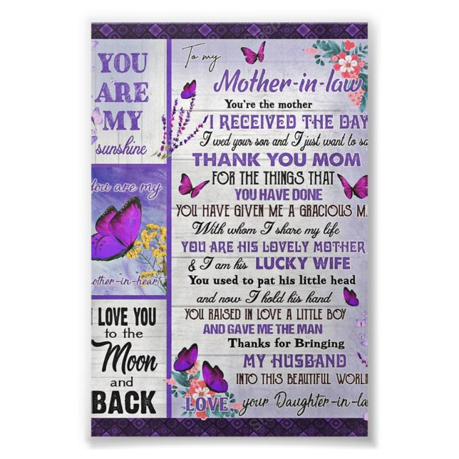 Impression Photo À Ma Mère - Dans - Droit Cadeau, Mère Cadeau Anniv (Devant)