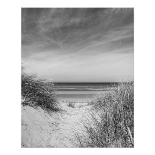 Impression Photo À travers les dunes jusqu'à la mer, Holkham Monoch