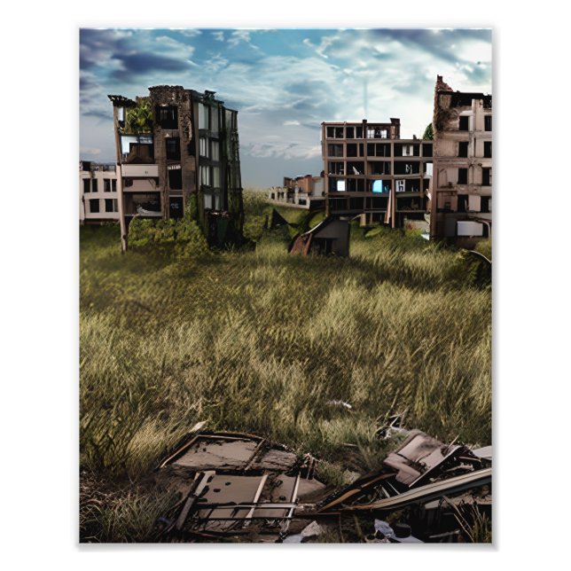 Impression Photo Abandonné | Art urbain post-apocalyptique (Devant)