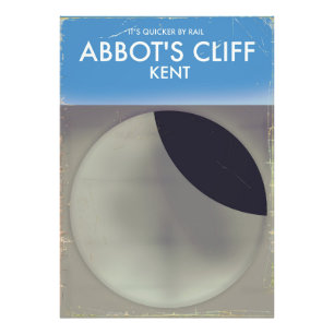 Impression Photo Abbot's Cliff 'Miroir Acoustique' Kent affiche vin