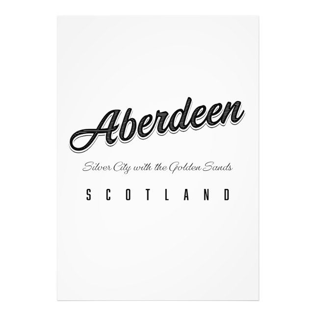 Impression Photo Aberdeen "Ville d'Argent aux Sables d'Or" (Devant)