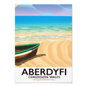 Impression Photo Aberdyfi, Ceredigigion Wales affiche de voyage vin