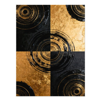 Impression Photo Abstract Black and Gold Circles