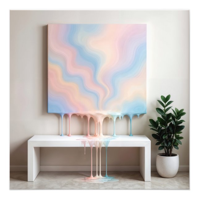 Impression Photo Abstract Painting Dripping on a Bench  (Devant)