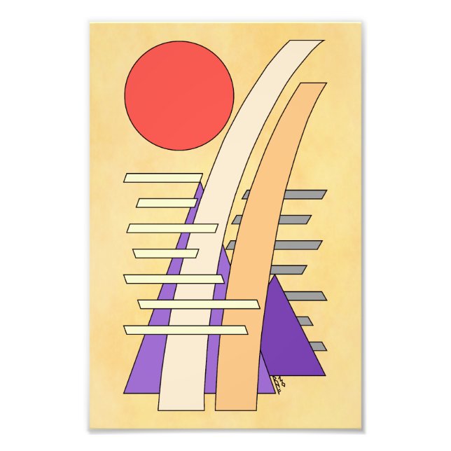 Impression Photo Abstract Sun, Shadows, Reflections, and Structures (Devant)