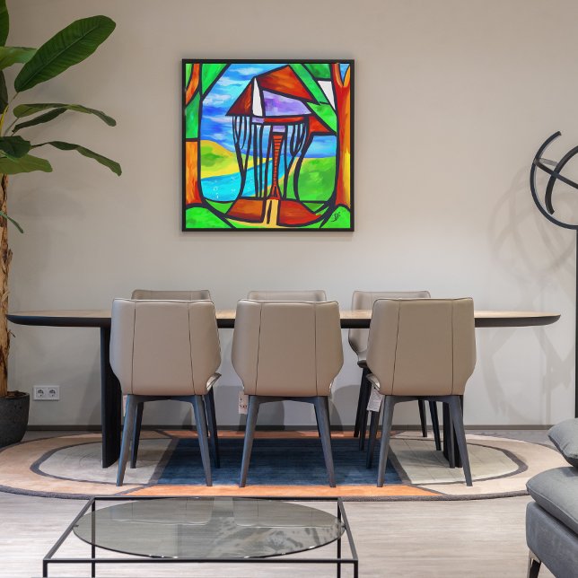 Impression Photo Abstrait - Cabane dans la forêt (Créateur téléchargé)